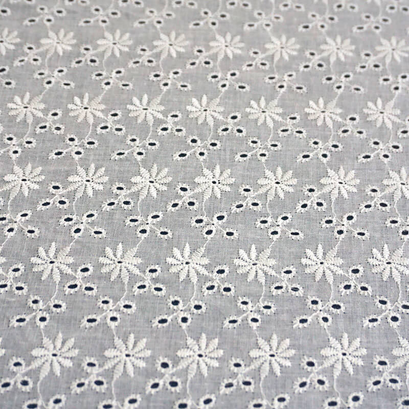 Embroidered Fabric All-Over Cutwork for Women's Wear Wholesale Supplie 4